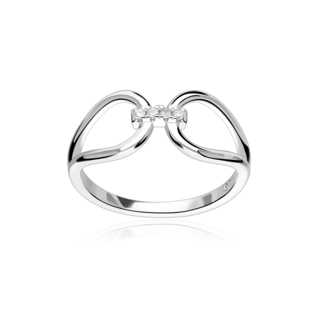 Anillo Plata primera ley y circonita "Jane"