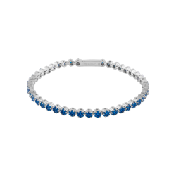 Pulsera Itemporality Plata Baño Circonitas Azules SBR-107-001-UU