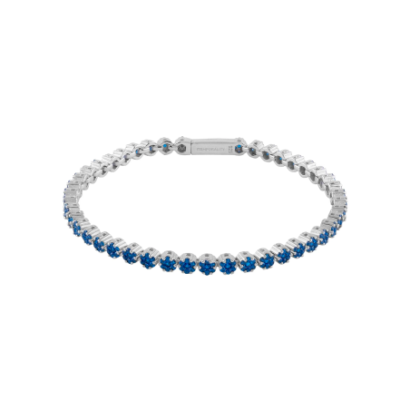 Pulsera Itemporality Plata Baño Circonitas Azules SBR-107-001-UU