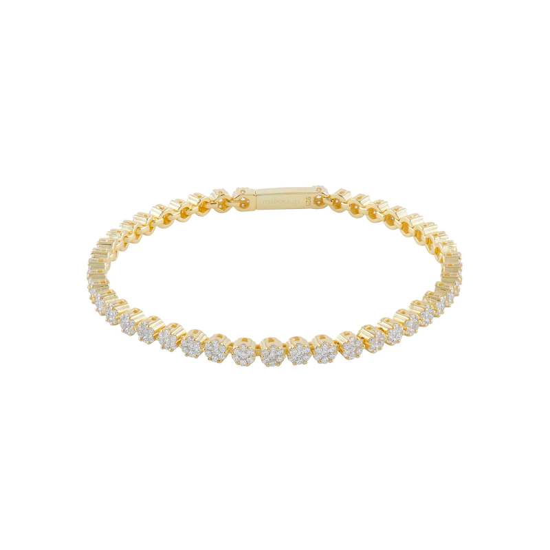 Pulsera Itemporality Plata Baño Oro Y Circonitas SBR-201-003-UU