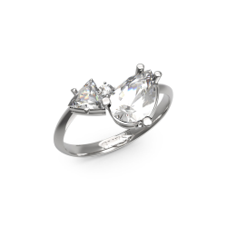 Anillo Guess Acero Y Circonitas JUBR04418JWRH