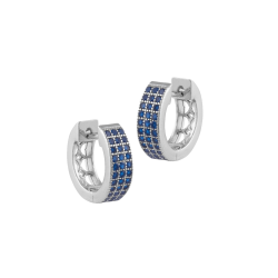 Pendientes Itemporality Aro Plata Y Circonitas Azules SEA-107-140-U