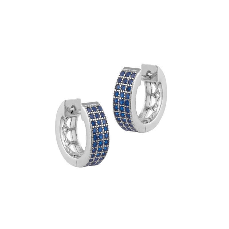Pendientes Itemporality Aro Plata Y Circonitas Azules SEA-107-140-U Pendientes Itemporality Aro Plata Y Circonitas Azules SEA-107-140-U