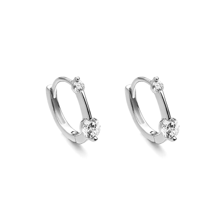 Pendientes Itemporality Aros Plata Y Circonitas SEA-101-259-UU