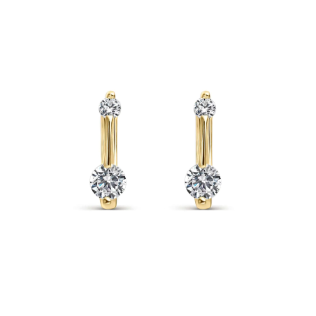 Pendientes Itemporality Aros Plata Baño Oro Circonitas SEA-201-225-UU