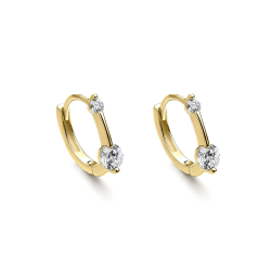 Pendientes Itemporality Aros Plata Baño Oro Circonitas SEA-201-225-UU