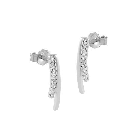 Pendientes Itemporality Plata Doble Barra Y Circonitas SEA-101-186-UU