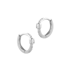 Pendientes Itemporality Plata Aro Y Circonitas SEA-101-192-UU