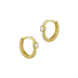 Pendientes Itemporality Aro Baño Oro Y Circonitas SEA-201-192-UU