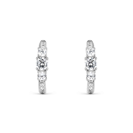 Pendientes Itemporality Plata Aro Y Circonitas SEA-101-355-UU