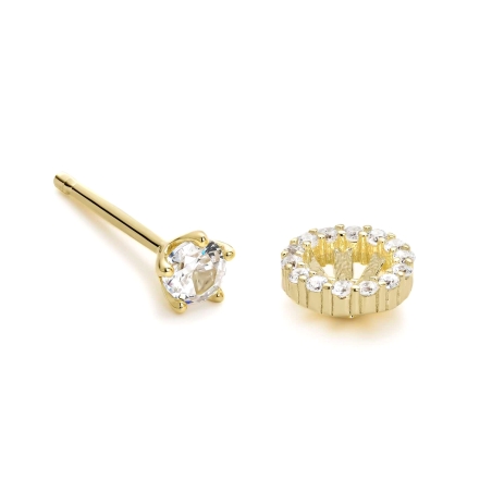 Pendientes Itemporality Baño Oro Y Circonitas SEA-201-337-UU