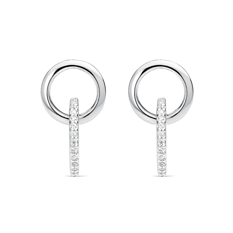 Pendientes Itemporality Plata Baño Rodio Aros Y Circonitas SEA-101-364-UU Pendientes Itemporality Plata Baño Rodio Aros Y Circonitas SEA-101-364-UU