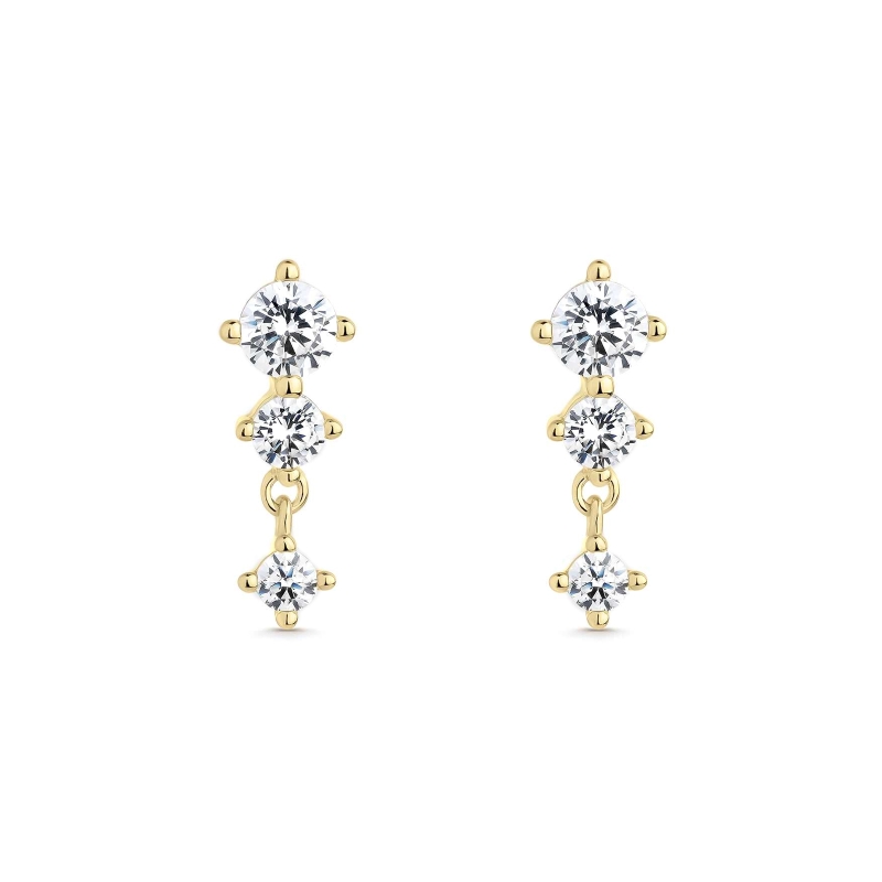 Pendientes Itemporality Plata Baño Oro Y Circonitas SEA-201-342-UU