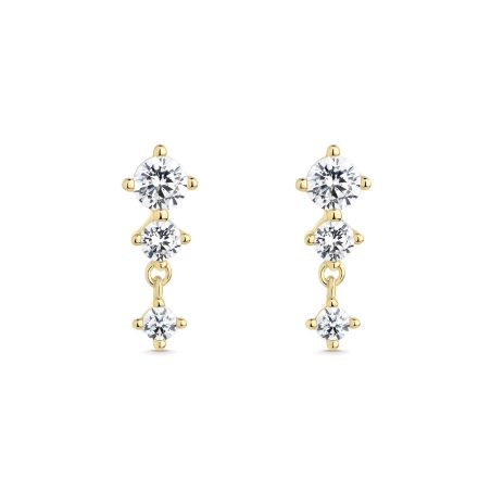 Pendientes Itemporality Plata Baño Oro Y Circonitas SEA-201-342-UU