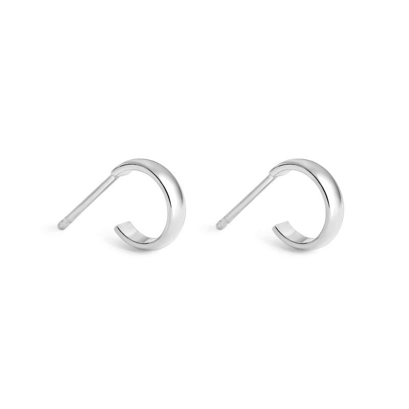 Pendientes Itemporality Plata Baño Rodio Aro Abierto SEA-100-330-01