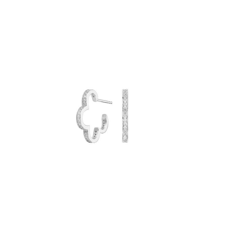 Pendientes Itemporality Plata Aro Flor Y Circonitas SEA-101-025-UU