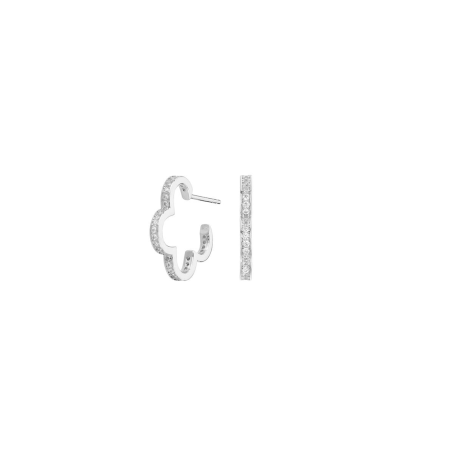 Pendientes Itemporality Plata Aro Flor Y Circonitas SEA-101-025-UU