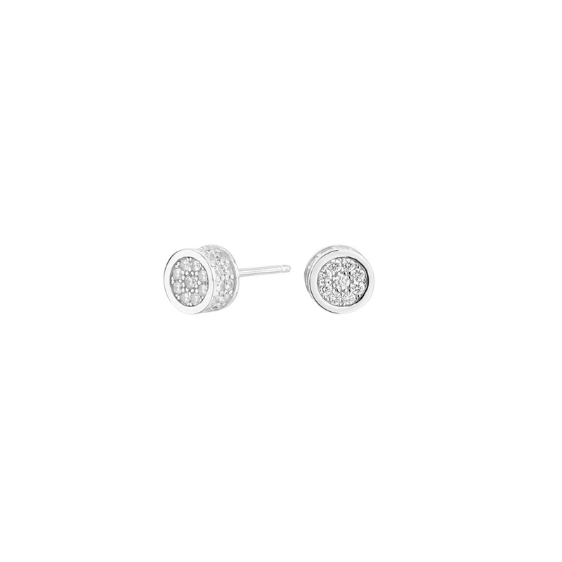 Pendientes Itemporality Plata Círculo Y Circonitas SEA-101-049-UU