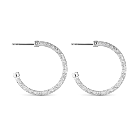 Pendientes Itemporality Plata Baño Rodio Aros Abiertos SEA-100-373-01