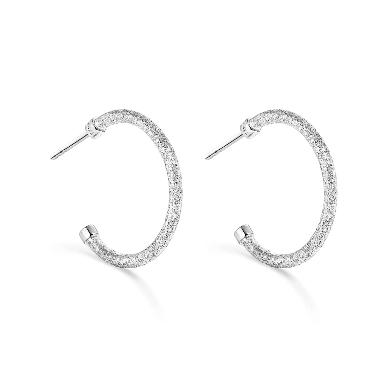Pendientes Itemporality Plata Baño Rodio Aros Abiertos SEA-100-373-01