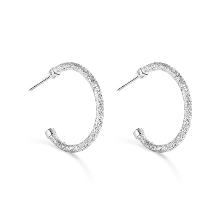 Pendientes Itemporality Plata Baño Rodio Aros Abiertos SEA-100-373-01
