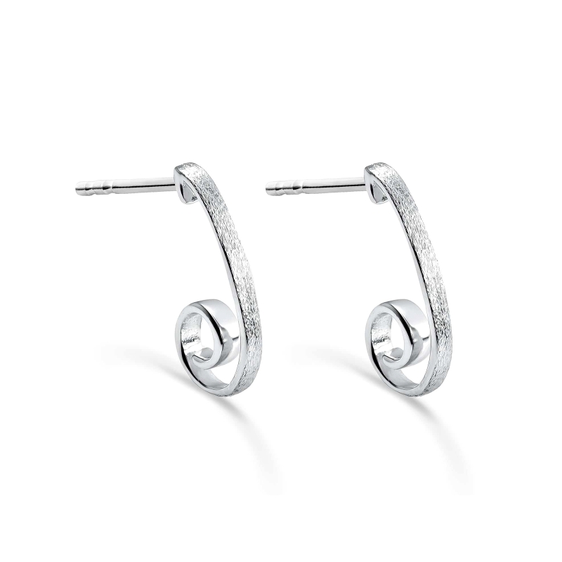 Pendientes Itemporality Plata Baño Rodio SEA-100-359-UU