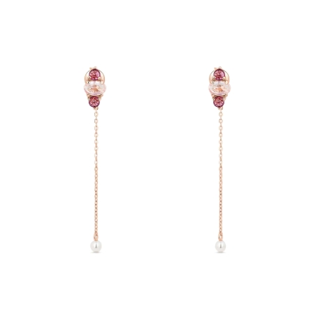 Pendientes Itemporality Plata Baño Oro Rosa Y Piedras SEA-399-075-UU