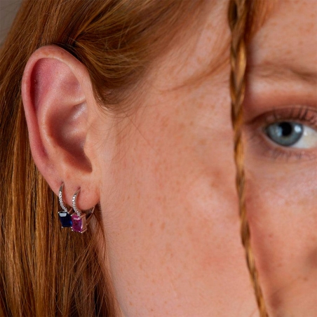 Pendientes Itemporality Plata Circonita Rosa SEA-103-000-UU