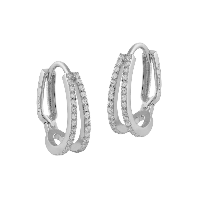 Pendientes Itemporality Plata Y Circonitas Blancas SEA-101-180-UU Pendientes Itemporality Plata Y Circonitas Blancas SEA-101-180-UU
