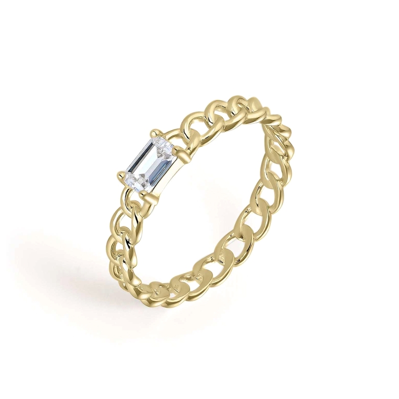 Anillo Itemporality Baño Oro Eslabones SRN-201-119-14