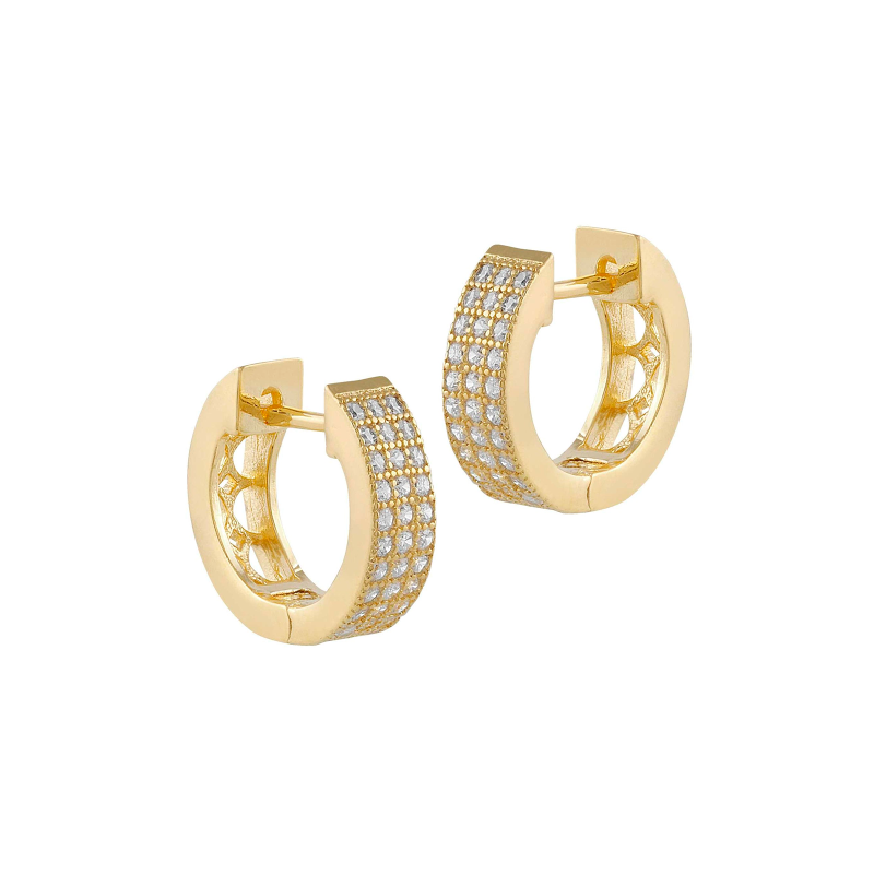 Pendientes Itemporality Baño Oro Y Circonitas SEA-201-168-UU