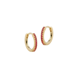 Pendientes Itemporality Aro Y Circonitas Rojas SEA-205-153-UU