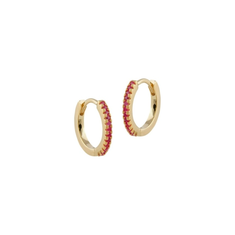 Pendientes Itemporality Aro Y Circonitas Rojas SEA-205-153-UU