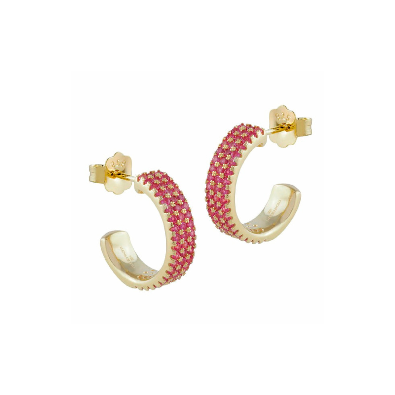 Pendientes Itemporality Aro Triple Circonitas Rojas SEA-205-154-UU Pendientes Itemporality Aro Triple Circonitas Rojas SEA-205-154-UU