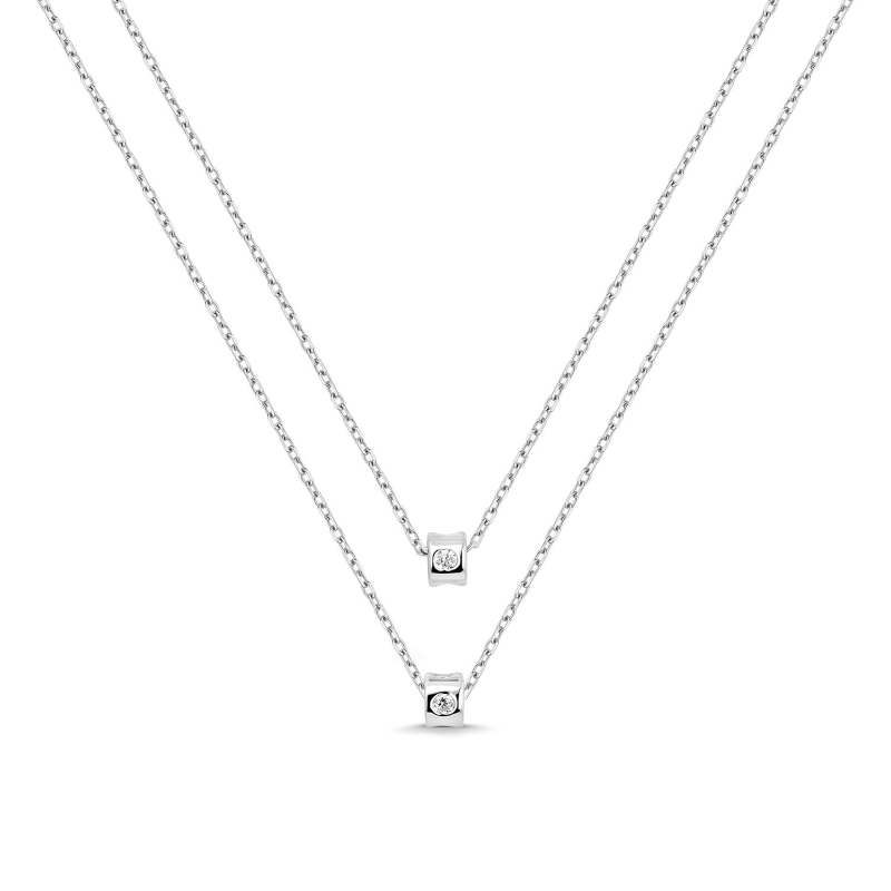 Gargantilla Itemporality Cadena Doble Circonitas SNL-101-146-UU