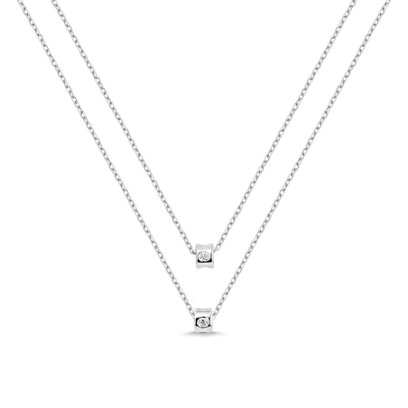 Gargantilla Itemporality Cadena Doble Circonitas SNL-101-146-UU