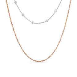 Collar Itemporality Plata Bicolor Doble Cadena SNL-400-092-UU