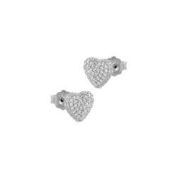 Pendientes Itemporality Plata Corazón Y Circonitas SEA-101-255-UU