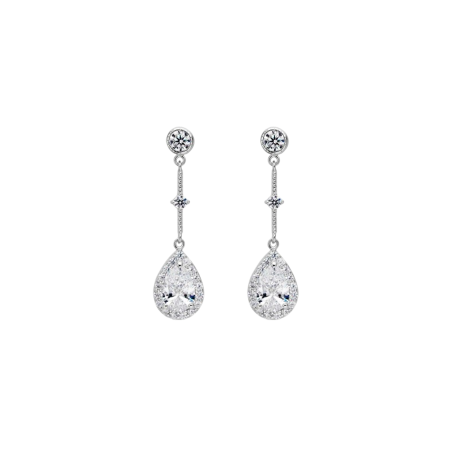 Pendientes Itemporality Largos Plata Y Circonitas SEA-101-226-UU