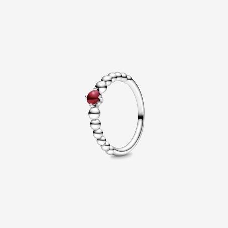 Anillo Pandora Esferas Rojo Oscuro 198867C08