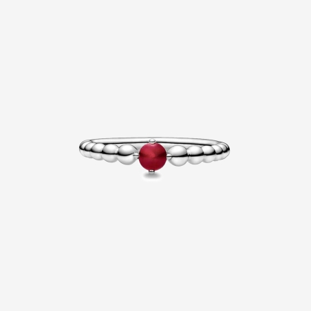Anillo Pandora Esferas Rojo Oscuro 198867C08