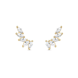 Pendientes Itemporality Baño Oro Ala Y Circonitas SEA-201-344-UU