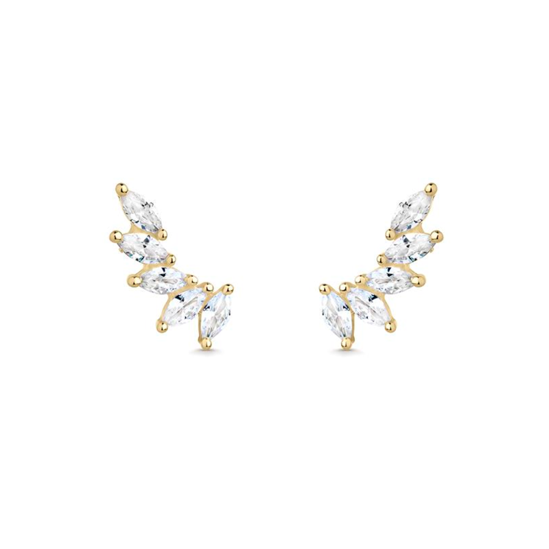 Pendientes Itemporality Baño Oro Ala Y Circonitas SEA-201-344-UU