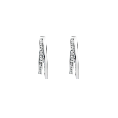 Pendientes Itemporality Plata Aro Doble Y Circonitas SEA-101-379-UU
