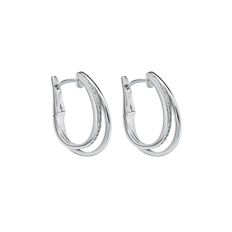 Pendientes Itemporality Plata Aro Doble Y Circonitas SEA-101-379-UU