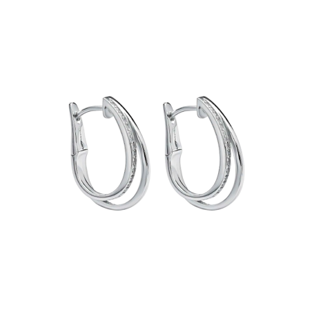 Pendientes Itemporality Plata Aro Doble Y Circonitas SEA-101-379-UU