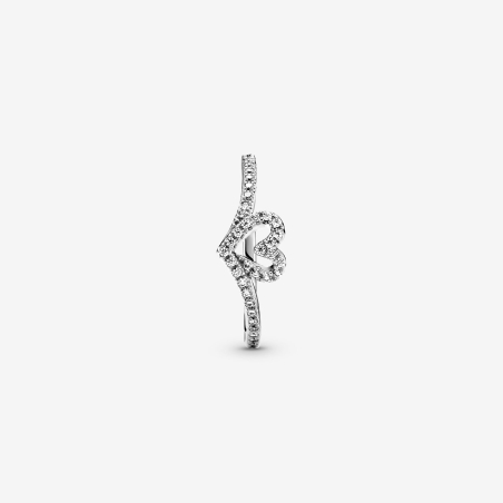 Anillo Pandora Corazón Espumoso Brillante 199302C01