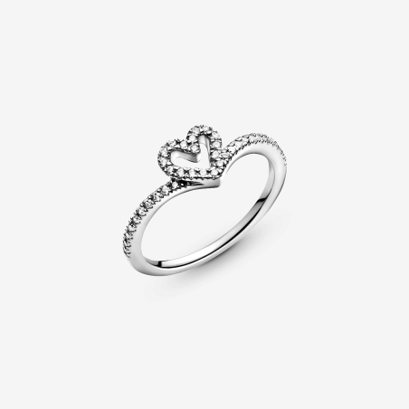 Anillo Pandora Corazón Espumoso Brillante 199302C01