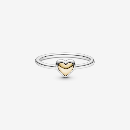 Anillo Pandora Corazón Cúpula Dorada 199396C00