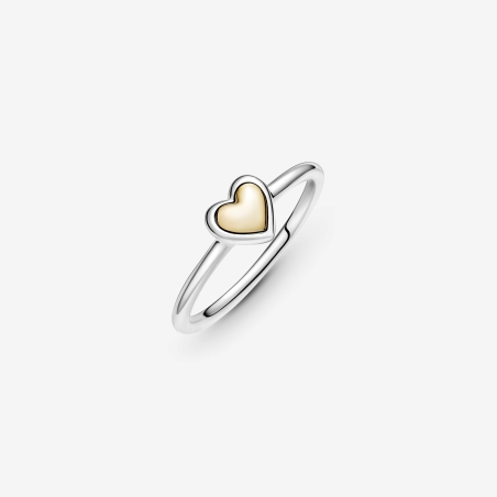 Anillo Pandora Corazón Cúpula Dorada 199396C00